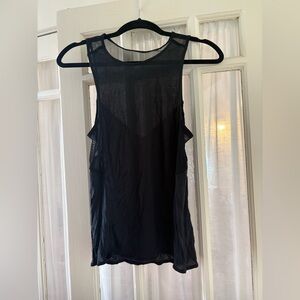Alo mesh back black tank top